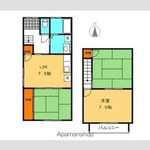 愛知県名古屋市北区 2階建 築34年(3DK)の間取り写真