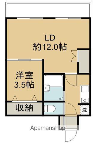 ベルシティ新寺(1LDK/4階)の間取り写真