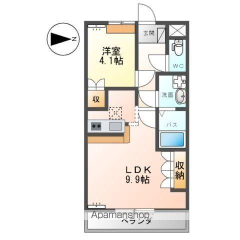 シェルルメゾン(1LDK/1階)の間取り写真
