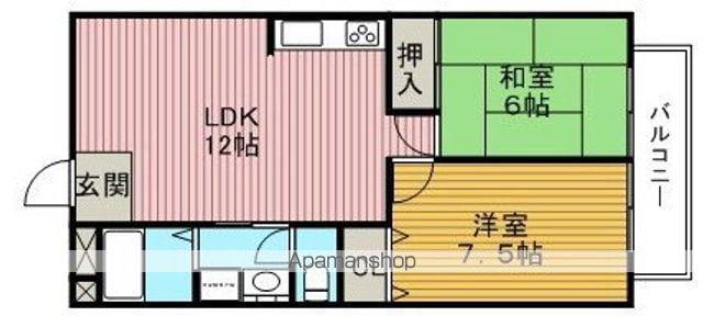 ソシアヒル(2LDK/1階)の間取り写真