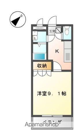 サンコート・ヴィラ(1K/1階)の間取り写真