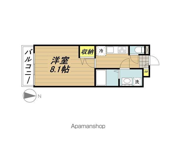 グランシャリオ(1K/2階)の間取り写真