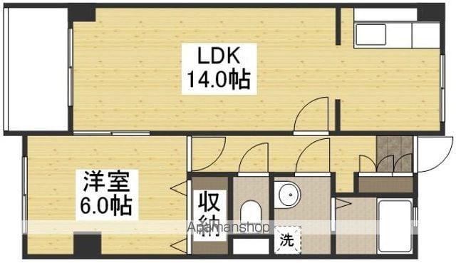 小倉ビル(1LDK/5階)の間取り写真
