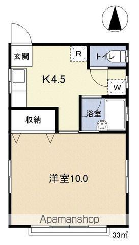 南立澤アパート 西棟(1DK/1階)の間取り写真