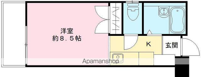 花の木ハウス(1K/1階)の間取り写真