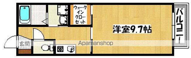 カーサコンフォール(1K/1階)の間取り写真