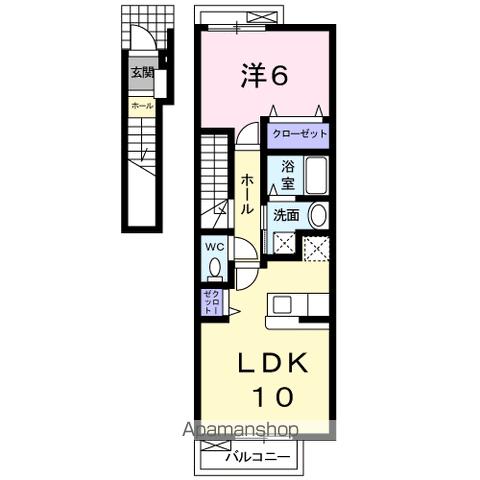 プリマクラッセ(1LDK/2階)の間取り写真