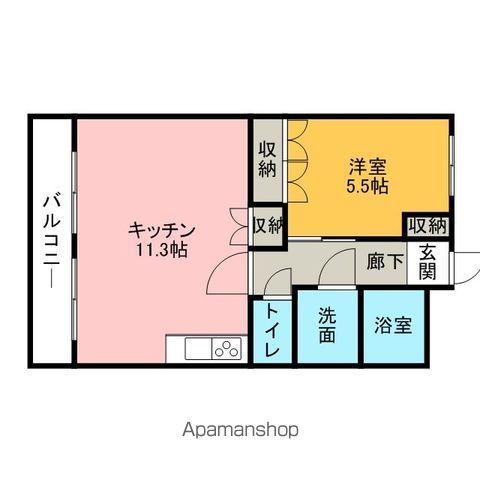 プレッソリヴィエール(1LDK/1階)の間取り写真