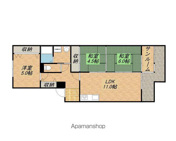 シャルマンコーポ瀬田(3LDK/3階)の間取り写真
