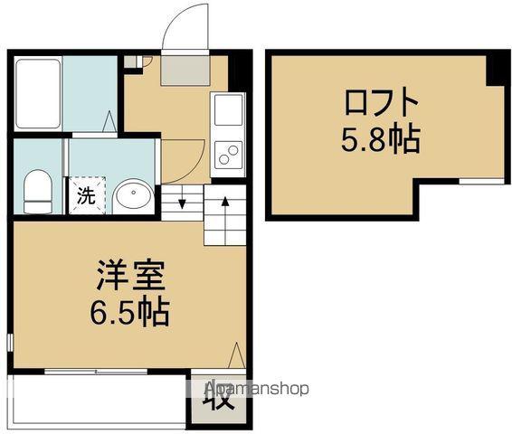 プランドール宮城野原(1K/1階)の間取り写真