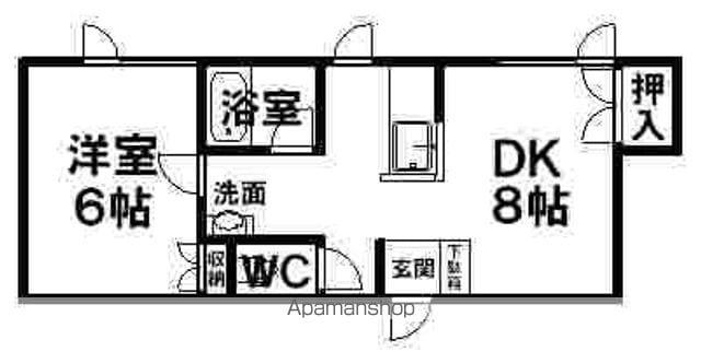 エコハイツ161(1LDK/2階)の間取り写真