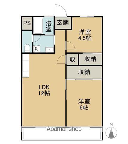 ヴィレッティーナ可児(2LDK/2階)の間取り写真