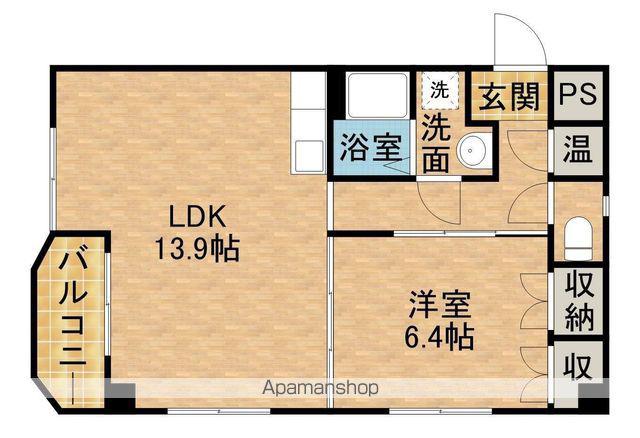 野中第1マンション(1LDK/3階)の間取り写真