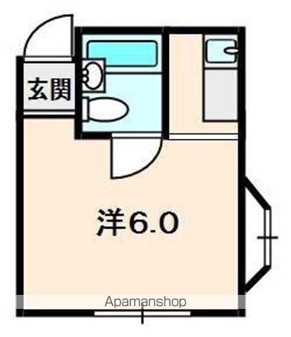 アーバンハイツ田口(ワンルーム/2階)の間取り写真