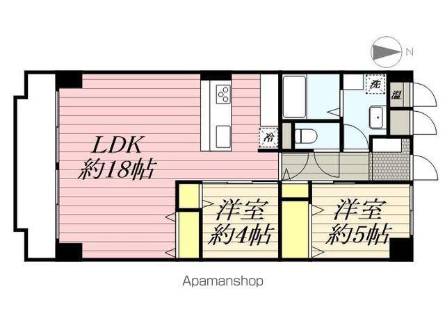 飯田橋第二パークファミリア(2LDK/14階)の間取り写真