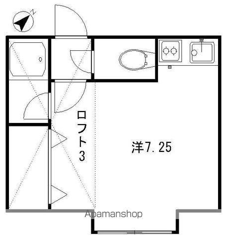 エクセレント2(ワンルーム/2階)の間取り写真