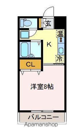ハートフルビレッジウエスト(1K/2階)の間取り写真