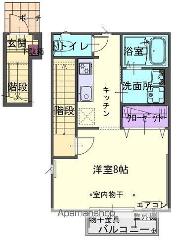 REALISER上野町(1K/2階)の間取り写真