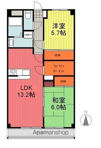 パレブラン(2SLDK/3階)の間取り写真