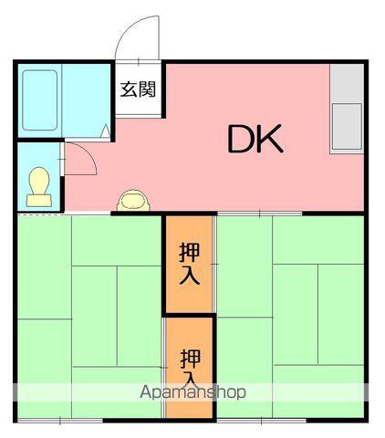 コーヨーハイツ(2DK/2階)の間取り写真