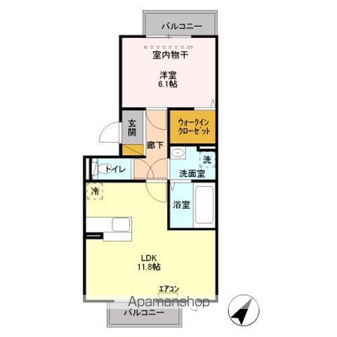 シャトレー明神(1LDK/3階)の間取り写真