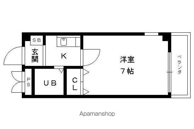 アーバン五条(1K/2階)の間取り写真