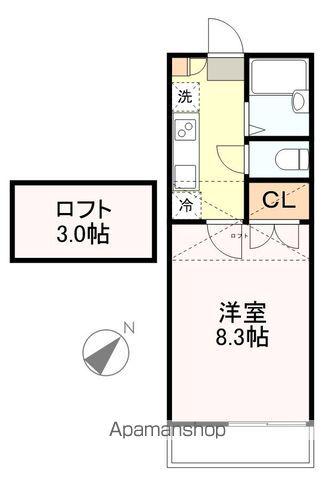 プリンスコート弥生町B(1K/1階)の間取り写真