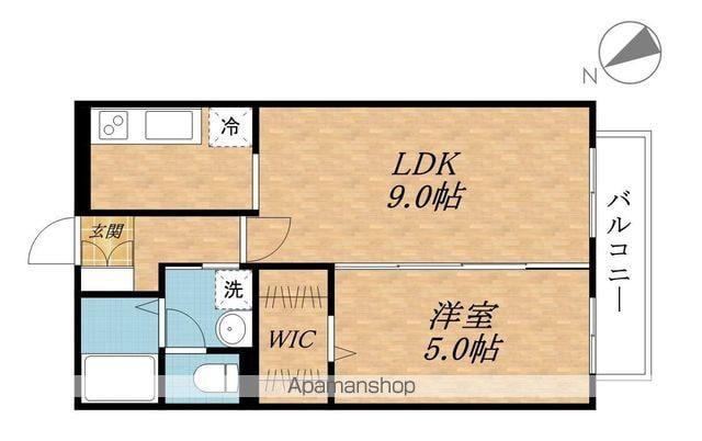 ユーメイン(1LDK/1階)の間取り写真