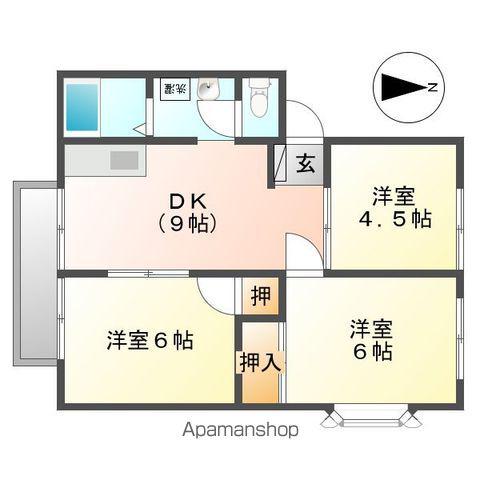 アーバンつくば86番館(3DK/1階)の間取り写真