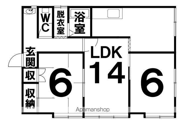 パークイースト(2LDK/2階)の間取り写真