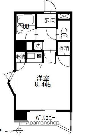 メゾンアルカディア西深津(ワンルーム/8階)の間取り写真