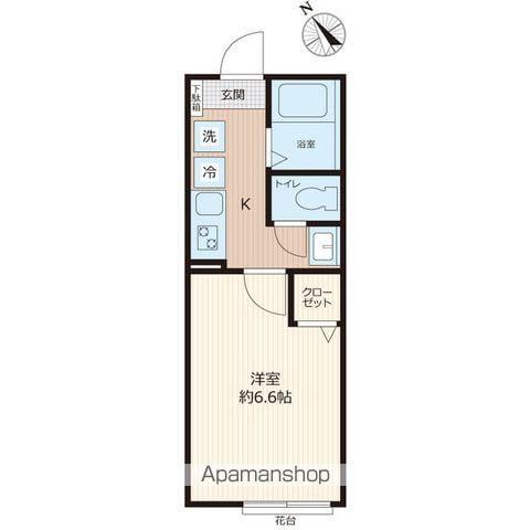 パークライフ松戸(1K/2階)の間取り写真