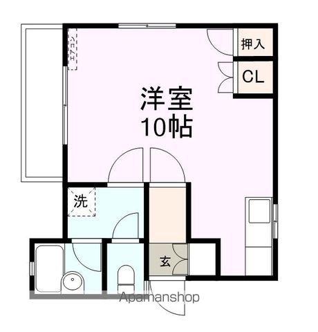 ハイツ瀬戸(ワンルーム/1階)の間取り写真