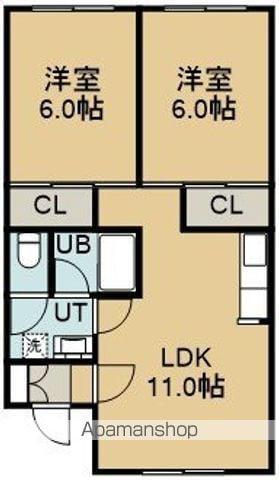 よし美荘NO2(2LDK/2階)の間取り写真