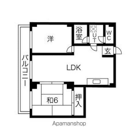 パティオB(2LDK/2階)の間取り写真