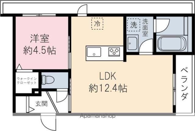 ラ カーサドルチェ(1LDK/2階)の間取り写真