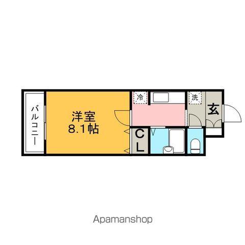 ハイラーク花畑駅前(1K/5階)の間取り写真