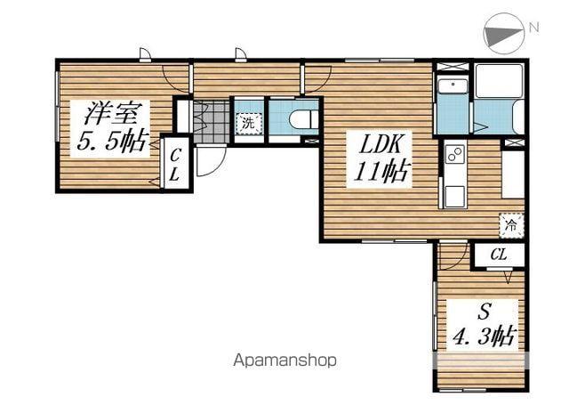 HEIM KOMORELIA(1SLDK/1階)の間取り写真