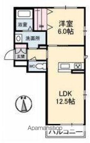 BEREO SVALA(1LDK/1階)の間取り写真