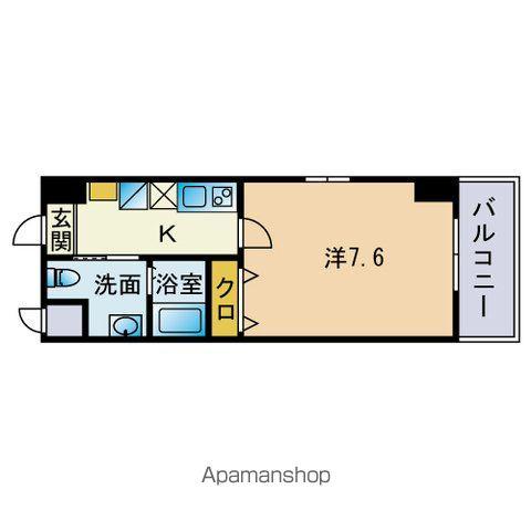 天神東レジデンス(1K/10階)の間取り写真