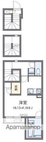 クレイノKEYAKIⅡ(1K/3階)の間取り写真