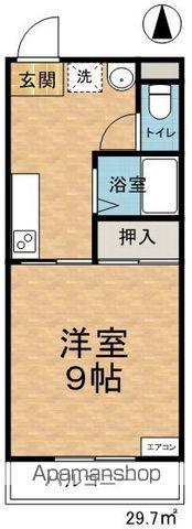 龍上館ハイツ(1K/3階)の間取り写真