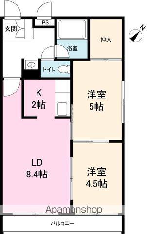 ロイヤルパレス23(2LDK/4階)の間取り写真