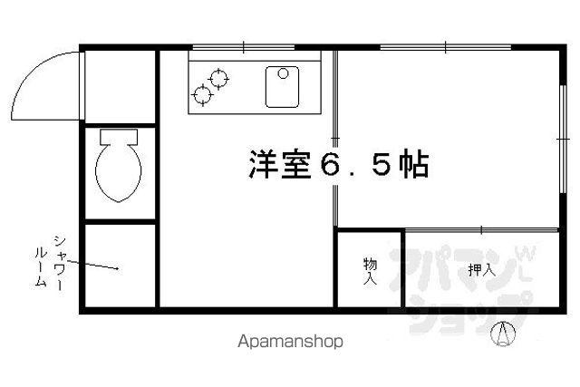 Y.K.ライフ(ワンルーム/2階)の間取り写真