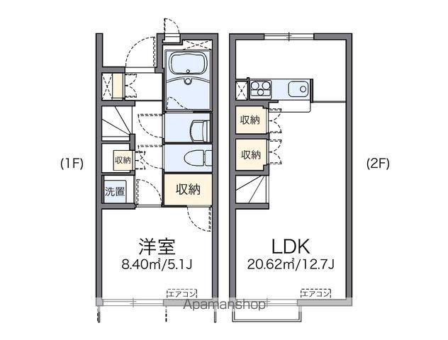 レオネクスト庄五郎 参番館(1LDK/1階)の間取り写真
