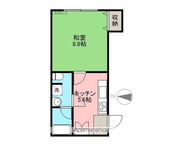 コーポヒカリⅡ(1K/1階)の間取り写真