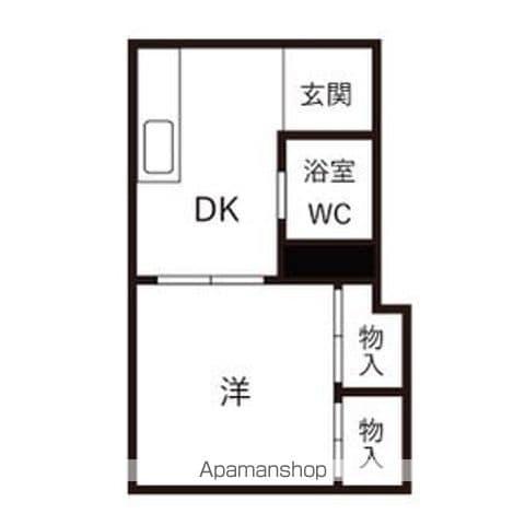 エイトハイツ(1DK/3階)の間取り写真