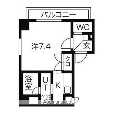 イースタンヒルズ一社(1K/4階)の間取り写真