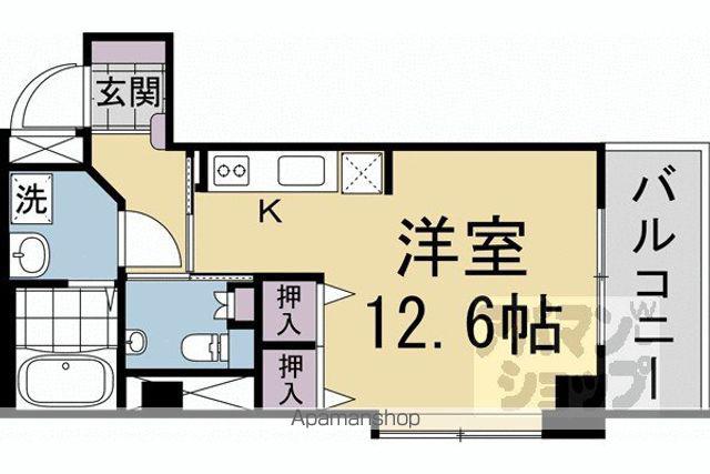 さくら西陣(ワンルーム/5階)の間取り写真