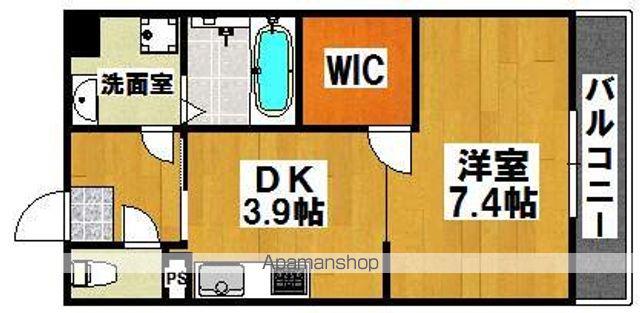 シャルムコート(1DK/1階)の間取り写真